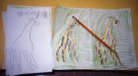 Child's drawing of Giraffe